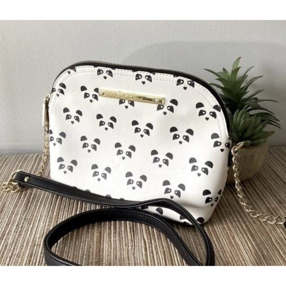 Betsey Johnson NWOT Crossbody Panda Face Print Vegan Leather Purse